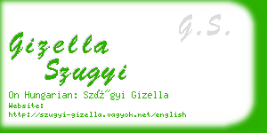 gizella szugyi business card